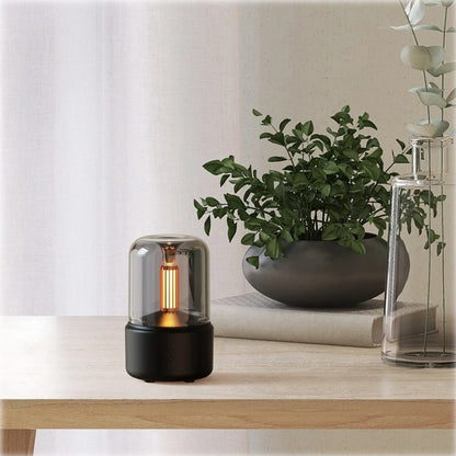 Mini USB Aroma Diffuser & Humidifier | Essential Oil - Night Light - Cold Mist for Home & Relaxation