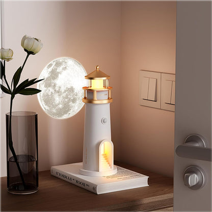 Moon Lamp Projector Night Light | Lighthouse Decor Light Night Light for Kids