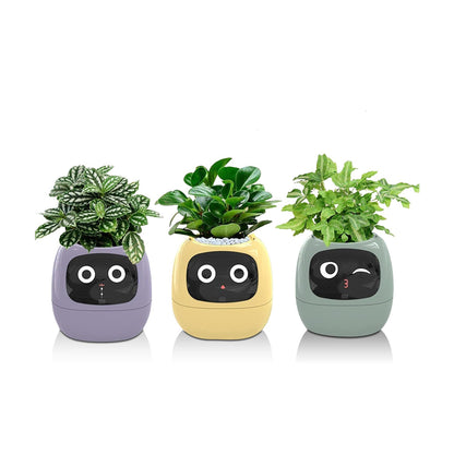 Smart Pet Planter Robot – Intelligent Plant Care  Adorable Companion with Expressive Gestures  Perfect Desk Gift