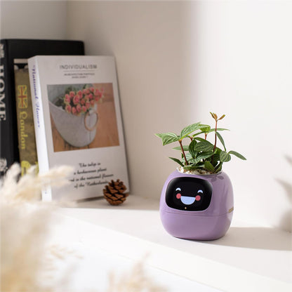 Smart Pet Planter Robot – Intelligent Plant Care  Adorable Companion with Expressive Gestures  Perfect Desk Gift