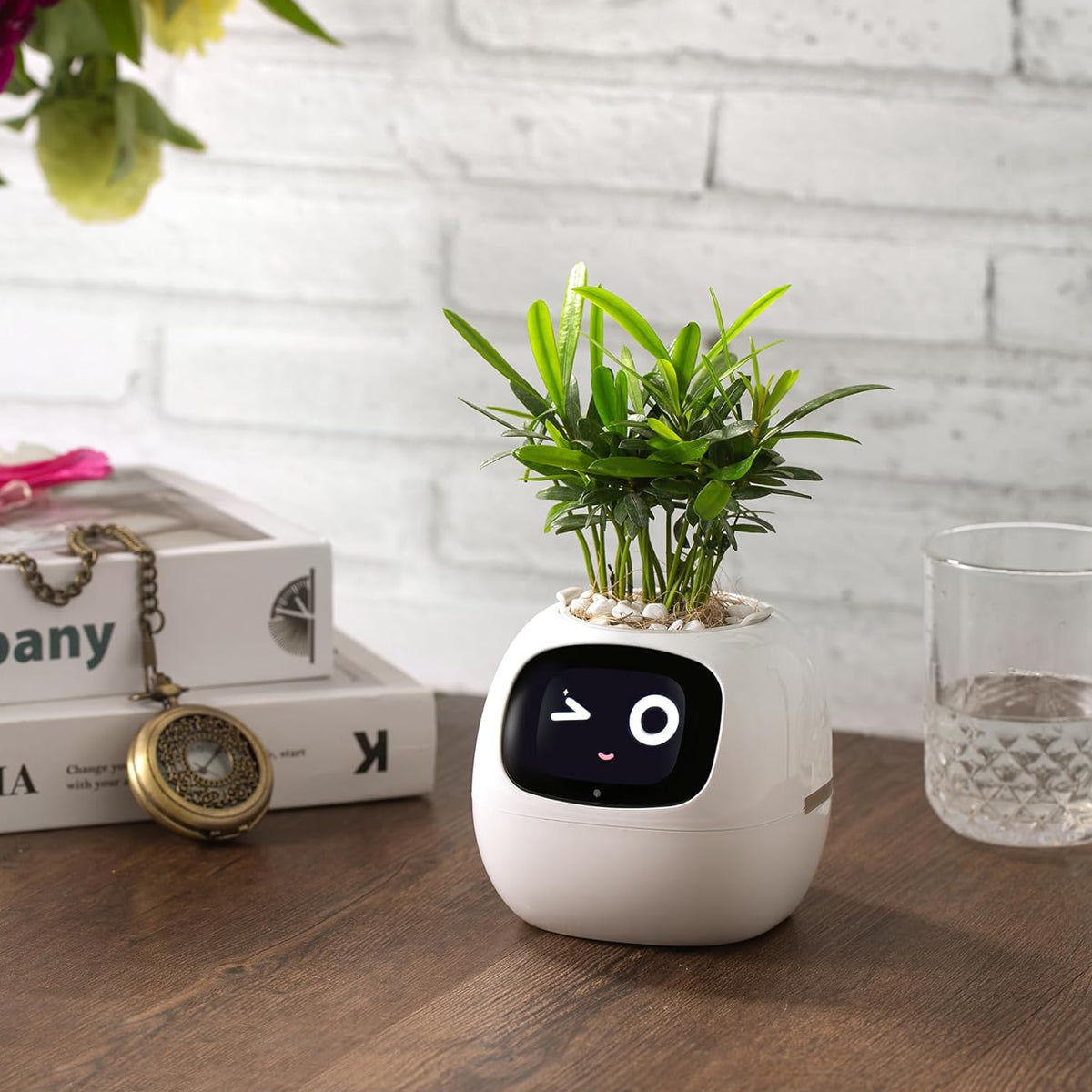 Smart Pet Planter Robot – Intelligent Plant Care  Adorable Companion with Expressive Gestures  Perfect Desk Gift