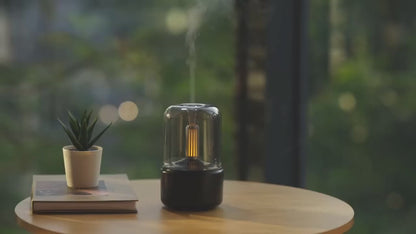 Mini USB Aroma Diffuser & Humidifier | Essential Oil - Night Light - Cold Mist for Home & Relaxation