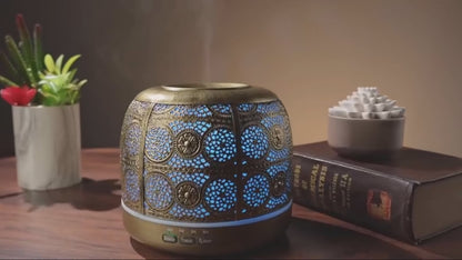 500ml Metal Essential Oil Diffuser | Ultrasonic Aromatherapy for Large Room - Home & Office