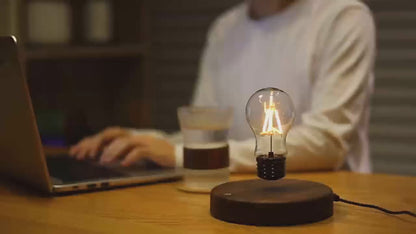 Levitating Bulb Lamp | Magnetic Floating LED Night Light - 360° Rotating Desk Lamp for Home & Office Décor